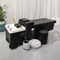 Lit de massage et de shampoing de luxe, design moderne, couleur personnalisable, entièrement inclinable, pour soins capillaires, spa capillaire, salons de coiffure et instituts de beauté