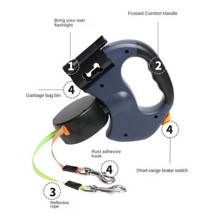 Guinzaglio per Cani Automatico Doppio Telescopico con Funzione Due-in-Uno in Materiale ABS e Nylon Design Due-in-Uno Vendita all'Ingrosso - Product Image 3