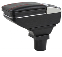 Cuir PU noir de voiture de haute qualité sans boîte de rangement d'accoudoir de Console centrale de conception USB pour Toyota RAV4 1999-2003