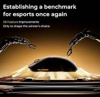Nouvelle souris de jeu sans fil ATK Dragonfly A9 Air/ A9 Air+ PAW3950Ultra PAW3955, légère, design ergonomique Nordic54L15 pour PC