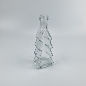 200ml 750ml rõ ràng Glass giáng sinh hình dạng cây Container có nhu cầu chai hình dạng cây rượu chai thủy tinh giáng sinh chai với nút chai - Product Image 6