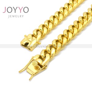 Nombre personalizado placa de oro de acero inoxidable collar de joyería Punk para hombres <span class=keywords><strong>cadena</strong></span> de eslabones de alta calidad estilo de moda para aniversarios - Product Image 5