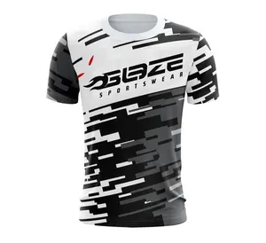 Custom sublimation printing logo quick dry downhill racing shirts cycling running t shirts