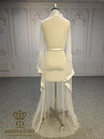 QUEENSGOWN Robes de mariée en dentelle douce de haute qualité belles fleurs 3D Robes de mariée accessoires de robe de mariée