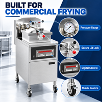 Friteuse électrique professionnelle 24L pour poulet frit avec filtration automatique de l'huile pour restaurant
