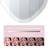 Mini miroir de maquillage de poche Table de toilette à main avec lumière LED Miroir de maquillage Miroir de poche compact cosmétique Logo personnalisé