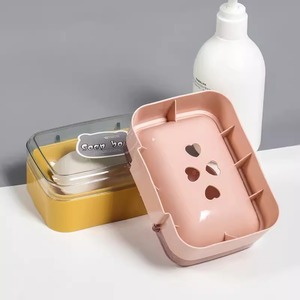 Soap Box Rectangular Plastic Portable Bathroom Soap Dish Minimalist Design - Product Image 2