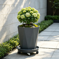 Nouveauté : Grands pots à fleurs carrés en plastique PP avec trou de drainage, durables, capacité de 36,33 L, design moderne pour une utilisation à la maison et en extérieur