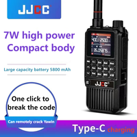 Radio bidirectionnelle portable JJCC sans fil personnalisée JC-7700, puissance de sortie 7W, portée 0-7km, avec bandes VHF et UHF complètes