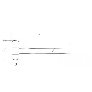 Martillos de golpe muerto BETA-013924050, con caras de plástico intercambiables, ejes de acero, HERRAMIENTAS ATADAS DE-EAN 8014230860558 - Product Image 3