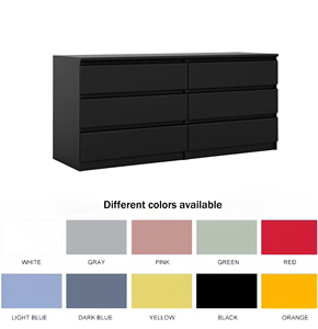 Comò da camera da letto con 6 cassetti, nero, con ampio spazio contenitivo, <span class=keywords><strong>vendita</strong></span> diretta dalla fabbrica 2026 - Product Image 5