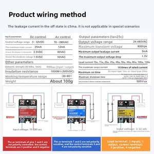 Relé de Estado Sólido Senndik SDD25S220 25A Controle DC 3-32V 220VDC 800Vpk - Product Image 4