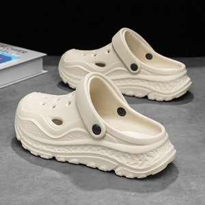 Sandalias de Plataforma Unisex, con Aumento de Altura, Antideslizantes, Transpirables, para la Playa, de Color Sólido, con Plataforma de Cuña - Product Image 2