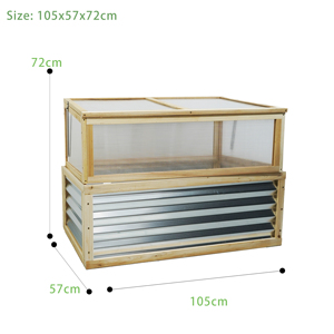 Heavy-duty Wood Frame Raised Garden Bed Hinged Lift-Up Greenhouse Cold Frame Cover Eco-Friendly Outdoor Indoor Home Trellis - Product Image 6
