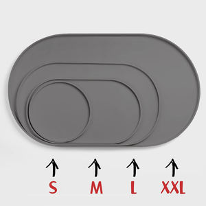 Tapis de gamelle ovale en silicone pour animaux de compagnie avec logo personnalisé coussin d'alimentation extra épais et imperméable et antidérapant pour chiens et chats - Product Image 3