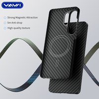 Funda para Teléfono VAWI V-K01 Ultrafina de Fibra de Carbono y Aramida con Magnético para Samsung S25 S26 Ultra para Android, Funda Antigolpes