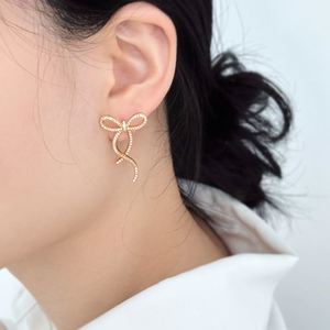 Dylam Bow-knot Stud <b>Earrings</b> Plated Sterling Silver Full 5A Cubic Zirconia Women Fine Fashion <b>Cute</b> Jewelry <b>Earrings</b> for Daily - Product Image 4