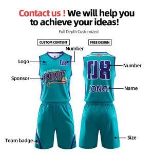 Basketball jersey sweat-absorbent quick-drying excellent sublimation print male sportswear design new products - Product Image 3