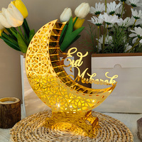 DAMAI Eid Mubarak Décor Lumières Lune Étoile Table Led Veilleuse Kareem Table Ornements Ramadan Décoration