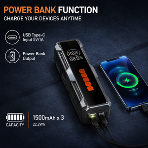 Portable Tire Inflator Air Compressor Digital <b>Car</b> Pump 150PSI with LED Light Pressure Gauge Power Bank SOS Rescue Tool OEM ODM - Product Image 5