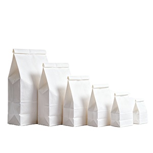 Bolsas de Pan Biodegradables Personalizadas al por Mayor con Base Cuadrada y Asa Flexiloop para Empaque de Entrega de Alimentos, Papel Kraft - Product Image 3