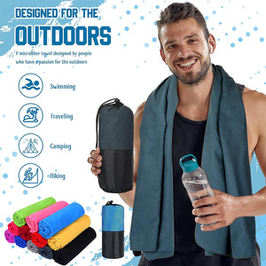 Süet spor havlu çift yan baskılı spor havlu ile ipli çanta asılı döngü özelleştirme Logo boyutu mikrofiber spor havlu - Product Image 6