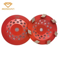 Roue de coupe de meulage en diamant de 180mm avec 7 segments de losange, trou d'arbre 22.23 pour meuleuse à main