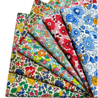 Tissu mince en popeline de coton à imprimé Floral pour enfants, accessoires de vêtements pour femmes, vente en gros