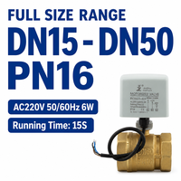 Vanne à boisseau sphérique motorisée en laiton DN50 PN16 3 fils 2 commandes avec retour d'information actif AC24V AC110V AC220V pour système de chauffage solaire de l'eau