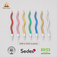 Décoration de fête d'anniversaire créative en or et argent, bougies en cire torsadées incurvées, décoration romantique pour Pâques, Nouvel An, Ramadan, décoration de la maison