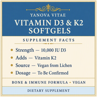 Capsules de Vitamine D3 K2 Végétaliennes OEM/ODM à Forte Demande, 10000 UI, à Base de Lichen