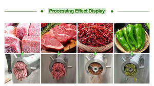 工業用電気ステンレス鋼肉チョッパー冷凍魚豚肉ミンサー機サイズ32単相銅モーター - Product Image 5