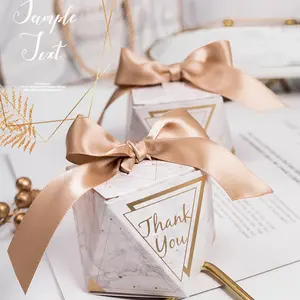 Échantillon gratuit petites boîtes d'emballage en papier pour le stockage du chocolat coffrets cadeaux de noël de luxe boîtes de bonbons de faveur de mariage
