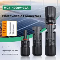 Étanche 1000V 1500V 30A 40A 50A 60A prise femelle mâle panneau solaire connecteurs câble connecteurs photovoltaïques pour onduleur solaire