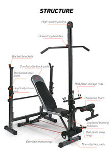 Banc de <span class=keywords><strong>musculation</strong></span> haut de gamme pour la <span class=keywords><strong>musculation</strong></span> et les haltères avec banc - Product Image 3