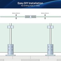 Offre Spéciale – Pince murale moderne en acier inoxydable à 180 degrés pour balustrade de balcon et escalier, résistante à l'eau et à la rouille, installation facile