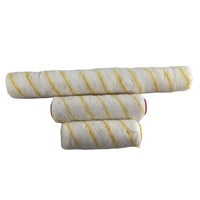 Prix bas 4 9 18 pouces rouleau de peinture bande jaune base blanche tissu en microfibre support personnalisé