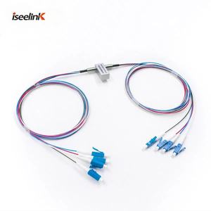 ISEELINK GP-7201-1-4*4F 4x4F D2x2B Conmutador Óptico Dual 2x2 5V con Bloqueo/Sin Bloqueo, Conector Mecánico LC de 1M, Bypass de Equipo - Product Image 1