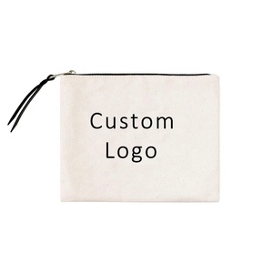 Bolsa Pequeña con Cremallera en Blanco de Algodón Personalizada, Bolsa de Maquillaje de Lona de Algodón Liso con Logotipo, Respetuoso con el Medio Ambiente - Product Image 6