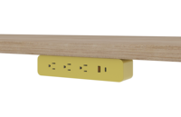 Multiprise de bureau OMNITable avec pince de fixation, 3 prises, design moderne, support de téléphone pour bureau/utilisation industrielle