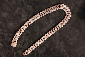 Cadena Cubana de Lujo Chapada en Oro Blanco de 24K con Diamantes Cultivados en Laboratorio, Joyería Hip Hop con Certificación IGI, Collar Unisex Elegante - Product Image 3