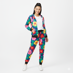 Ensemble de survêtement 2 pièces surdimensionné en coton 100% imprimé décontracté d'hiver personnalisé pour hommes, séchage rapide et léger - Product Image 2