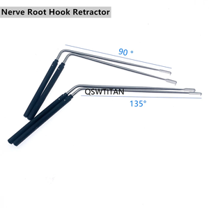 <span class=keywords><strong>Retractor</strong></span> de Nervio Ortopédico con Gancho para Raíz Nerviosa, <span class=keywords><strong>Retractor</strong></span> de Nervio de 90 y 135 Grados, Mango de Metal Negro, Gancho Cerebral - Product Image 6