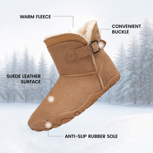 Chaussures de randonnée antidérapantes minimalistes du fabricant en gros Bottes de neige pieds nus avec logo personnalisé et bout large sans chute pour l'hiver - Product Image 3