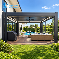 Pergola en aluminium sur mesure Sweet Home, pergola électrique imperméable pour l'extérieur, gazebo avec lames réglables pour villa de luxe, cour, patio, jardin