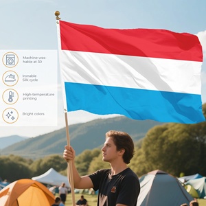 Bandera Promocional de Gran Tamaño con Impresión Digital de 90x150cm, Bandera Personalizada de Luxemburgo, Bandera Nacional de Luxemburgo, Tricolor Azul Cielo, Poliéster - Product Image 4