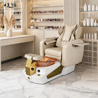 Fauteuil de pédicure de luxe personnalisé avec spa pour les pieds à jets magnétiques, massage complet du corps, pour station de manucure et pédicure, inclinable