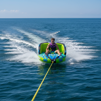 Bateau Gonflable 2 Personnes pour Sports Nautiques : Ski Nautique, Tube, Crazy UFO, Canapé, Jouet Remorquable, Amusement Aquatique Gonflable