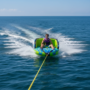 Bateau Gonflable 2 Personnes pour Sports Nautiques : Ski Nautique, Tube, Crazy UFO, Canapé, Jouet Remorquable, Amusement Aquatique Gonflable - Product Image 1