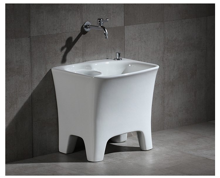Bathroom mop pool balcony bathroom mop sink automatic revolving basket floor mop bucket